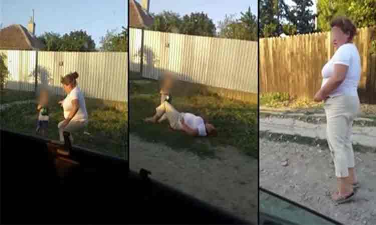 O mamă din Călărași cade beată pe marginea drumului, iar copilaşul îi ţine berea